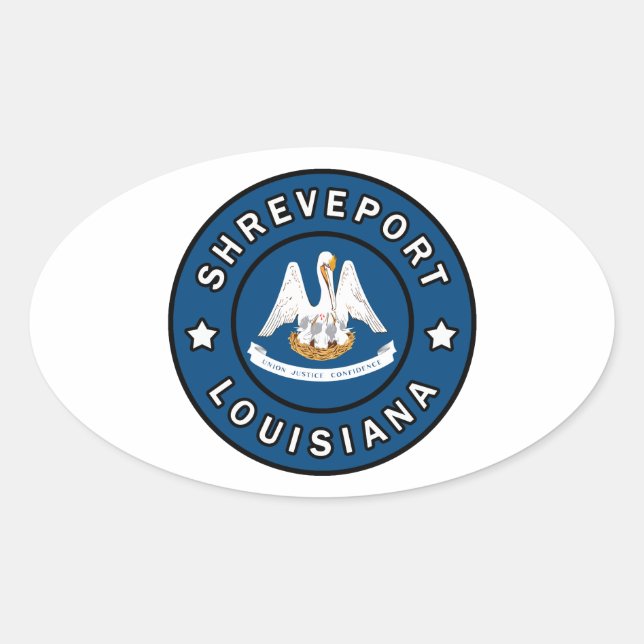 Shrepport Louisiana Ovaler Aufkleber (Vorderseite)