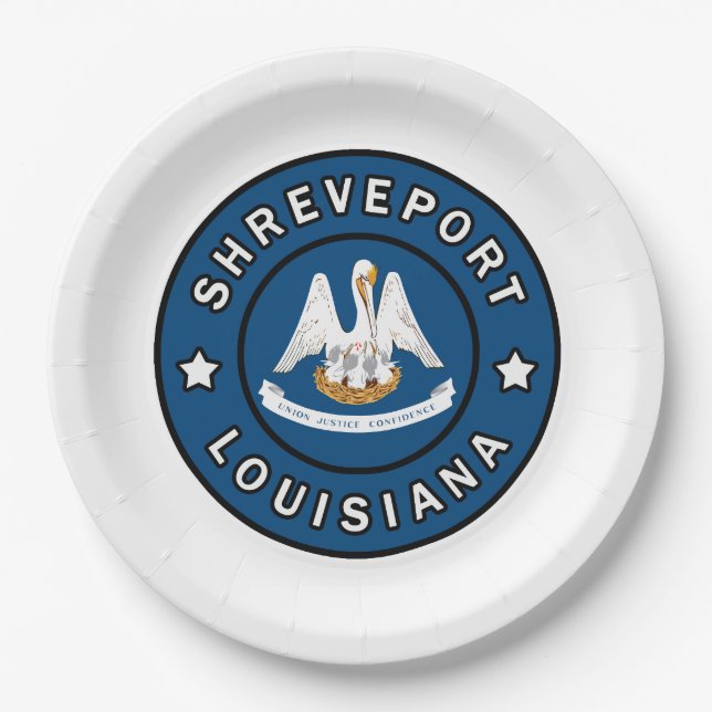 Shrepport Louisiana Pappteller (Vorderseite)