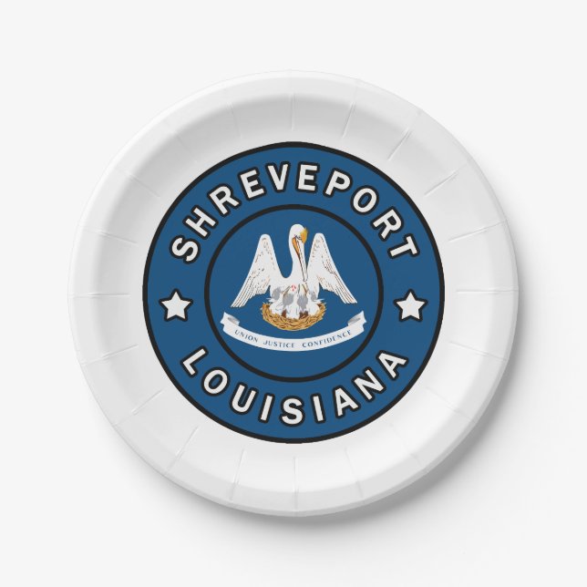 Shrepport Louisiana Pappteller (Vorderseite)