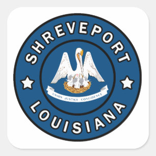 Shrepport Louisiana Quadratischer Aufkleber