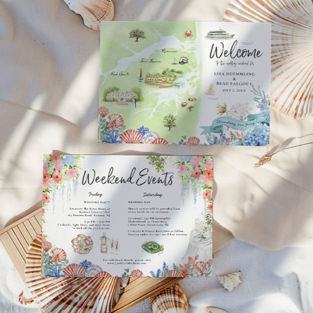 Shrewsbury New Jersey Wedding Weekend Welcome Map (Von Creator hochgeladen)