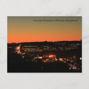 Shrewsbury Worcester Twilight Postkarte