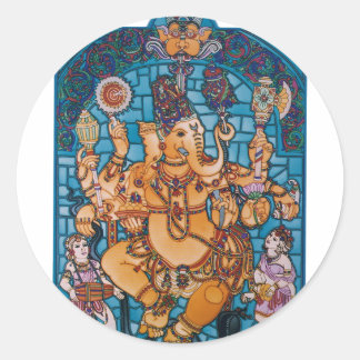 Shri Ganesh Runder Aufkleber