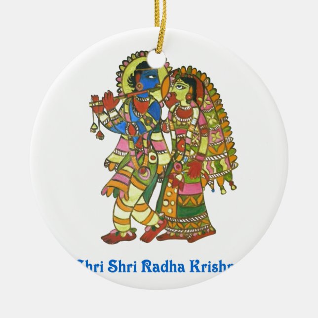 Shri Shri Radha Krishna Keramikornament (Vorne)