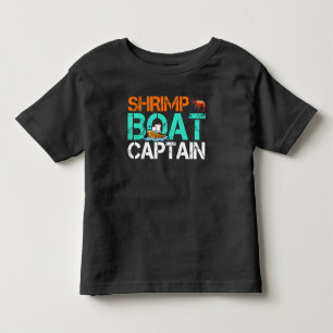 Shrimp Bootskapitän Funny Boot Meeresfrüchte Ges Kleinkind T-shirt