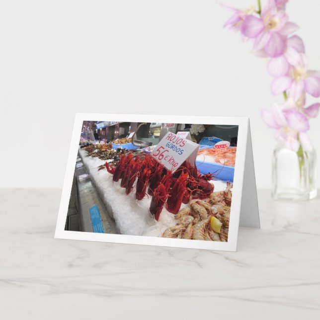 Shrimp Display at the Mercado Central, Valencia Karte (Orchidee)