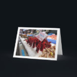 Shrimp Display at the Mercado Central, Valencia Karte<br><div class="desc">Shrimp Display at the Mercado Central,  Valencia Greeting Card. You can easily customize this product for free if you would like to add wording or change the color of the background.</div>