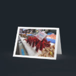 Shrimp Display at the Mercado Central, Valencia Karte<br><div class="desc">Shrimp Display at the Mercado Central,  Valencia Greeting Card. You can easily customize this product for free if you would like to add wording or change the color of the background.</div>