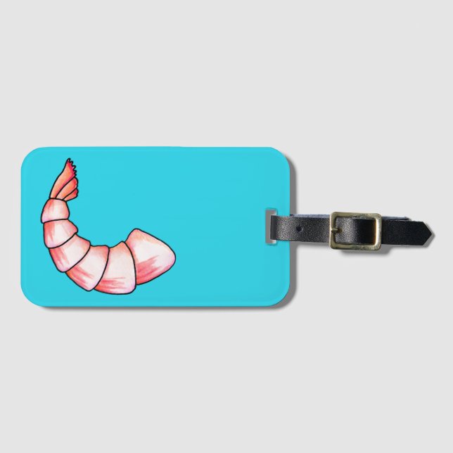 Shrimp-Schwanz Gepäckanhänger (Vorderseite (Horizontal))