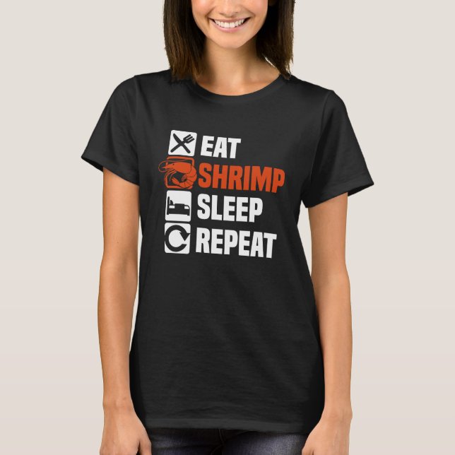 Shrimp Shrimp  Sea Creatures Crustaceans Sushi Mak T-Shirt (Vorderseite)