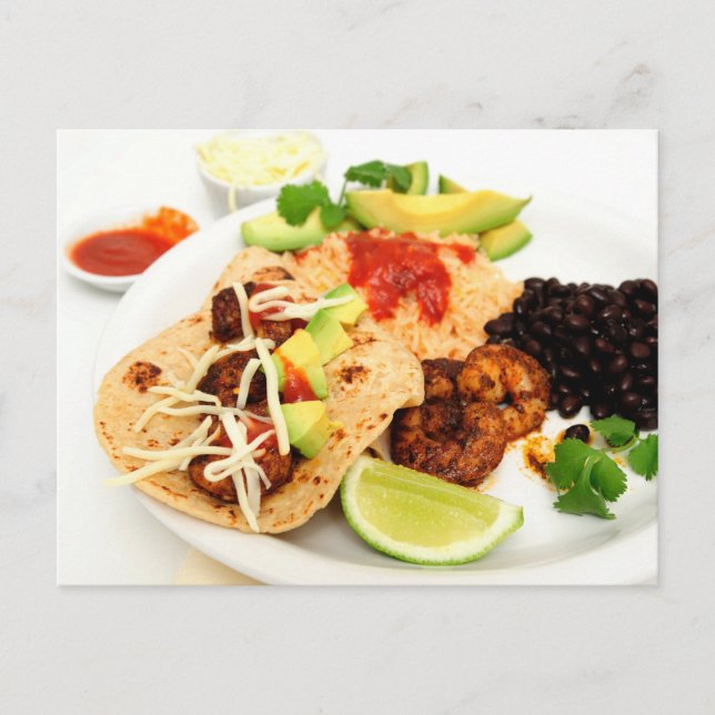 Shrimp Taco Postkarte (Vorderseite)