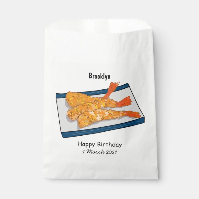 Shrimp tempura Cartoon Illustration Geschenktütchen (Vorderseite)