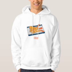 Shrimp tempura Cartoon Illustration Hoodie