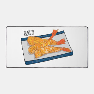 Shrimp tempura Cartoon Illustration Schreibtischunterlage