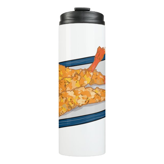 Shrimp tempura Cartoon Illustration Thermosbecher (Vorderseite)