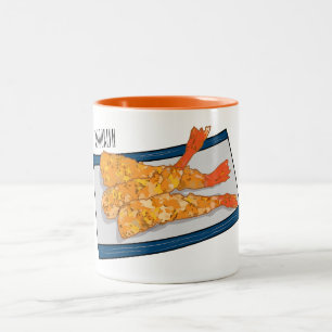 Shrimp tempura Cartoon Illustration Zweifarbige Tasse