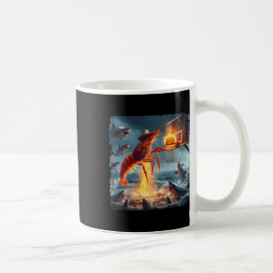 Shrimp versenkt Shark Lustiges Angel-Meme Sketll Kaffeetasse