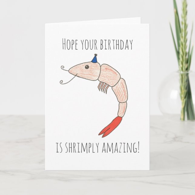 Shrimply Amazing Birthday Folding Card Karte (Vorderseite)