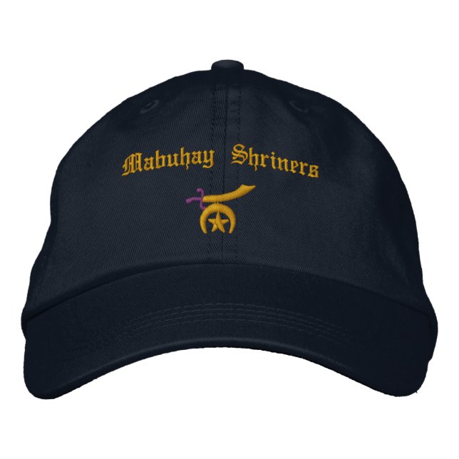Shriner bestickt bestickte baseballkappe (Vorderseite)
