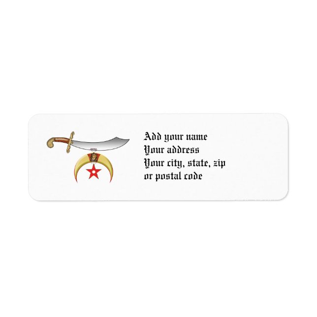 Shriners Label (Vorne)