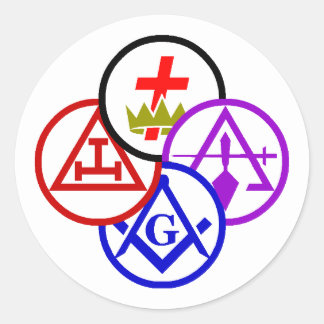 Shriners und Freunde Edition Runder Aufkleber