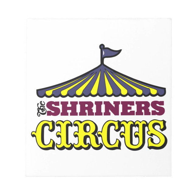 Shriners Zirkus Notizblock (Vorderseite)