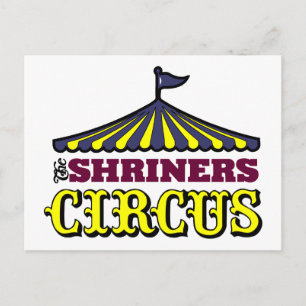 Shriners Zirkus Postkarte