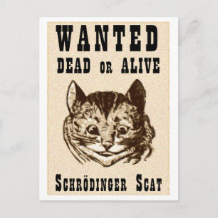 Shrodinger-Katze gewollt Plakat Postkarte