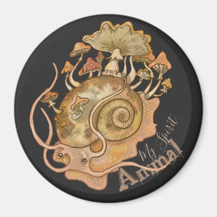 Shroom Snail Spirit Animal Magnet