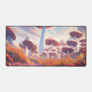 Shroomscape Whimsical Pilzfeld Schreibtischunterlage