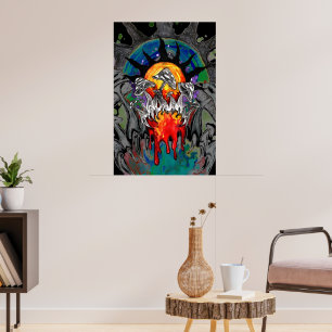 Shroomy Monster Sunshine Poster