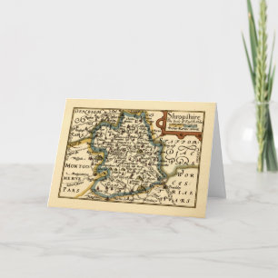 Shropshire Landkreis England Alte antike Karte