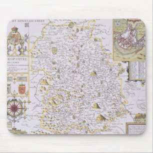 Shropshyre, graviert von Jodocus Hondius Mousepad