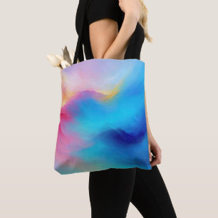 "Shroudglen" Pink und Blue Landscape Seascape. Tasche