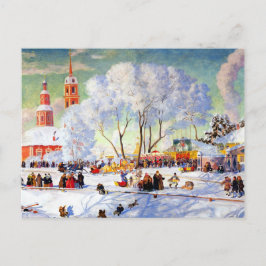 "Shrovetide" von Boris Kustodiev, Fine Art Postcar Postkarte