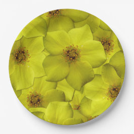 Shrubby Cinquefoil Nahtloses Muster Pappteller