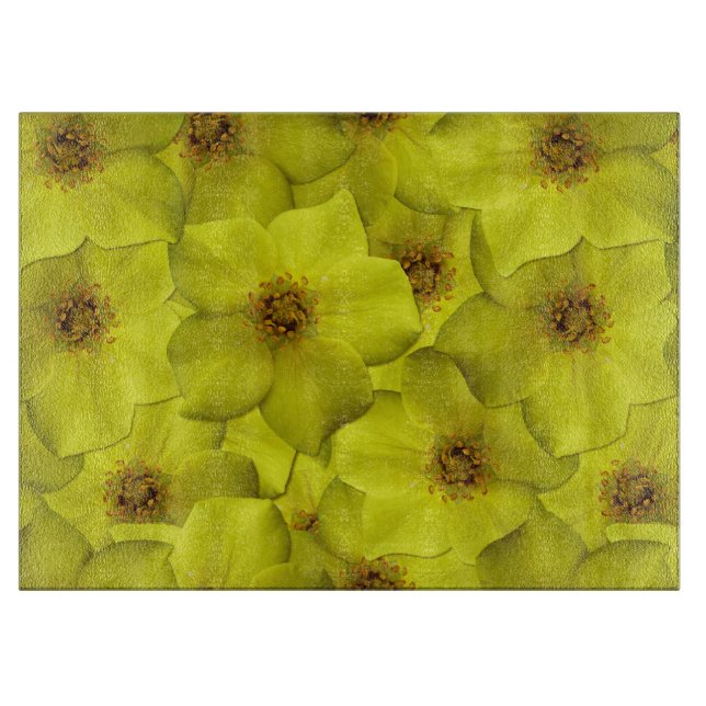 Shrubby Cinquefoil Nahtloses Muster Schneidebrett (Vorderseite)