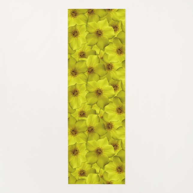 Shrubby Cinquefoil Nahtloses Muster Yogamatte (Vorderseite)