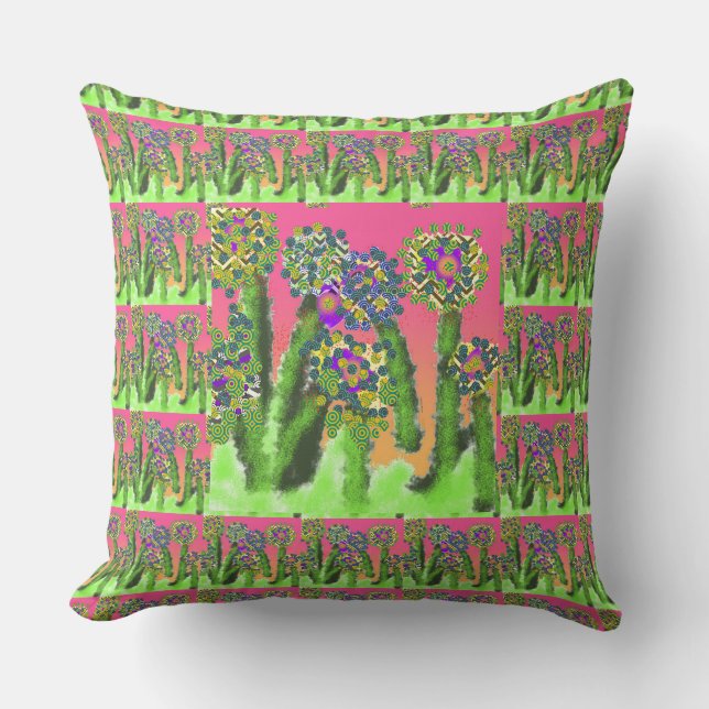 Shrubby Pattern Blooms Kissen (Vorderseite)