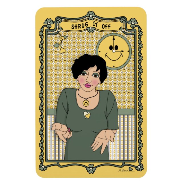 Shrug den Kühlschrank Off_C_4x6 Magnet (Vertikal)