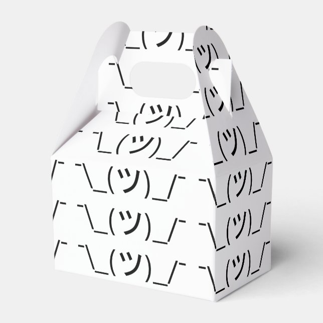 Shrug Emoticon Ø\_(ツ_/ Ø Japanisch Kaomoji Geschenkschachtel (Vorderseite)