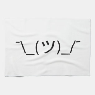Shrug Emoticon Ø\_(ツ_/ Ø Japanisch Kaomoji Geschirrtuch