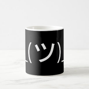 Shrug Emoticon Ø\_(ツ_/ Ø Japanisch Kaomoji Kaffeetasse