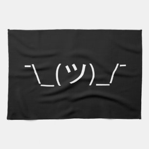 Shrug Emoticon Ø\_(ツ_/ Ø Japanisch Kaomoji Küchentuch