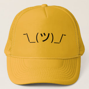 Shrug Emoticon Ø\_(ツ_/ Ø Japanisch Kaomoji Truckerkappe