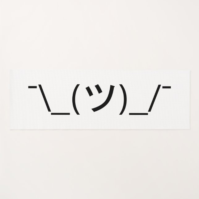 Shrug Emoticon Ø\_(ツ_/ Ø Japanisch Kaomoji Yogamatte (Vorderseite (Horizontal))