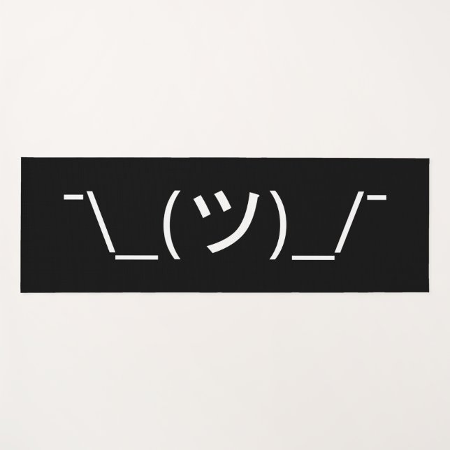 Shrug Emoticon Ø\_(ツ_/ Ø Japanisch Kaomoji Yogamatte (Vorderseite (Horizontal))
