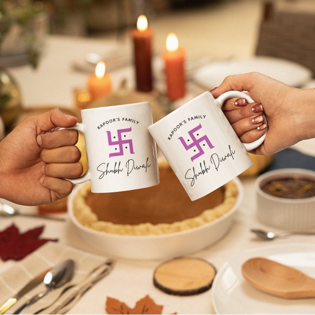 Shubh Diwali anpassbar Kaffeetasse (Von Creator hochgeladen)