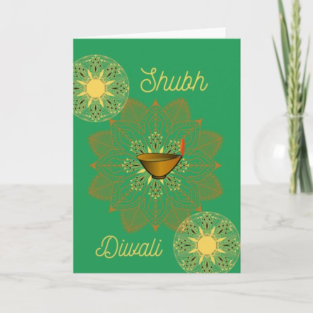 Shubh Diwali Faltkarte Karte (Vorderseite)