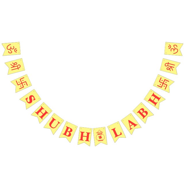 Shubh Labh Griha Pravesh Puja Wimpelkette (Alle)